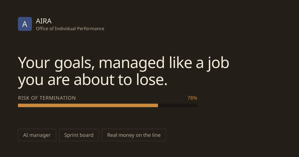 I built an AI manager that puts my personal goals on a PIP and can actually charge my card if I miss logo